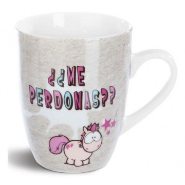 TAZA ME PERDONAS PORCELANA