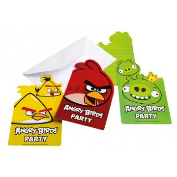 Invitaciones Angry Birds 6...