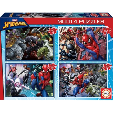 MULTI 4 PUZZLES SPIDER-MAN