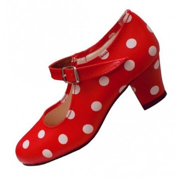 Zapatos rojo lunares 23 a 33