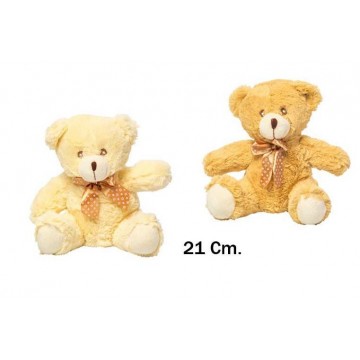 OSO LAZO BEIG Y MARRON 21 CM