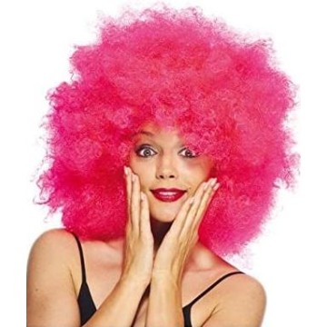 PELUCA SUPER AFRO ROSA