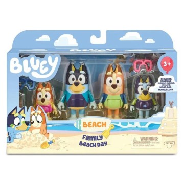 BEACH  BLUEY PACK 4 FIGURAS S3