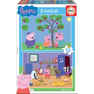 PEPPA PIG 2x48 SUPER PUZZLES