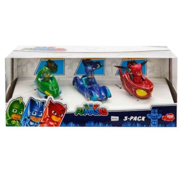 PJ MASK- SET 3 VEHICULOS METAL