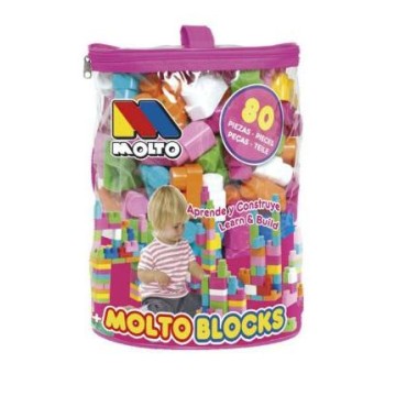 BOLSA BLOQUES ROSA 80 PCS