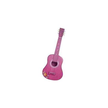 GUITARRA MADERA 65 CM ROSA