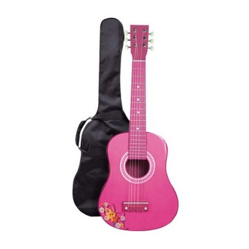 Guitarra madera 75 cm rosa